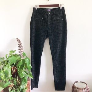 NYDJ Ami super skinny houndstooth black jeans 6